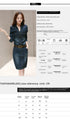 Slimming Women's Denim Dress Medium Length Short Sleeves Smooth Silhouette